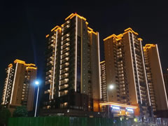 瀾悅樓體亮化工程順利完工，安州城市夜景再升級